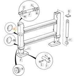 331/20550 ORIGINÁL Klzák stabilizačnej nohy horný, zelený 5,3mm 3CX, 4CX