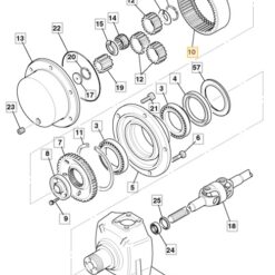 450/10205 OEM Veniec satelitov kolesa JCB 3CX, 4CX