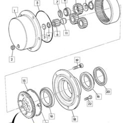 450/12702 OEM Medzi prevodové ozubené koleso JCB 3CX, 4CX