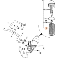 334/V6243 BOCSH Motorový filter