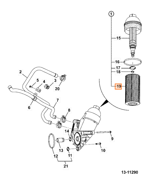 334/V6243 BOCSH Motorový filter