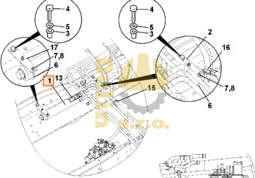 32/925870 OEM hydraulický akumulátor SRS 3CX, 4CX (naplnený) - Image 2