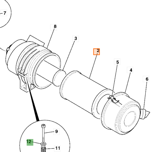 32/915701 NEXGEN Vzduchový filter hlavný JCB robot - Image 3