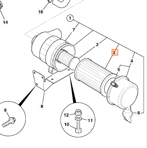 32/917804 NEXGEN Vzduchový filter hlavný JCB teleskopický nakládač - Image 3