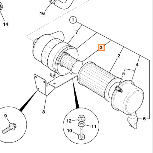 32/917805 NEXGEN Vzduchový filter poistný JCB teleskopický nakladač - Image 3