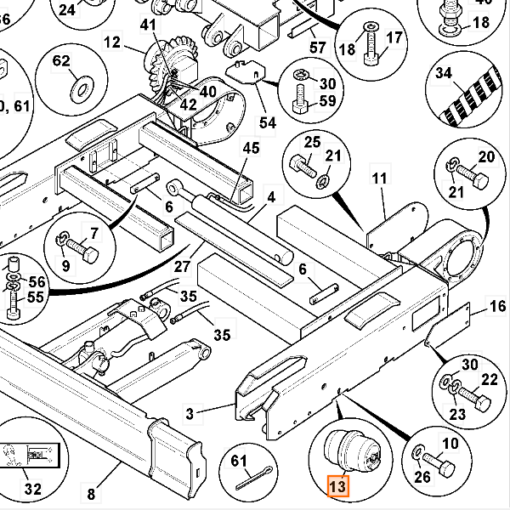 332/V6055 NEXGEN Spodná nosná kladka JCB 801 - Image 3