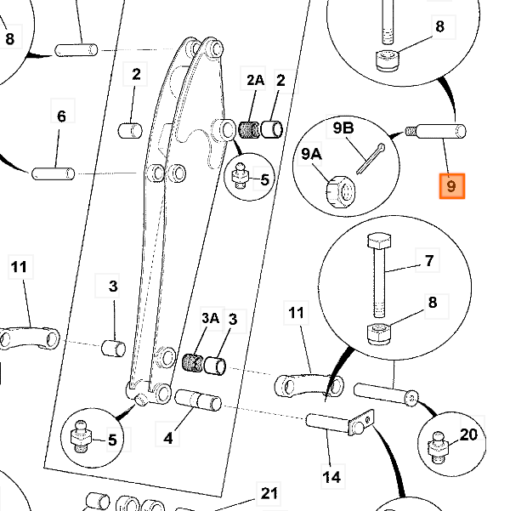 45x240 Čap JCB 232/60318 - Image 2