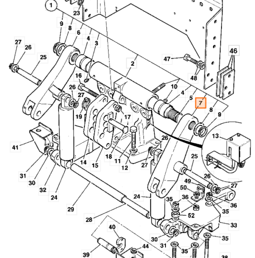 335/01599 Pravé rameno rýchloupínaka JCB FASTRAC - Image 3
